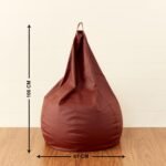 Buy Furnifix Relax Brown Bean Bag with Beans BB06 - Furnifix