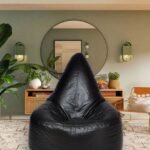 Buy Furnifix Chill Black Solid Bean Bag with Beans BB03 - Furnifix