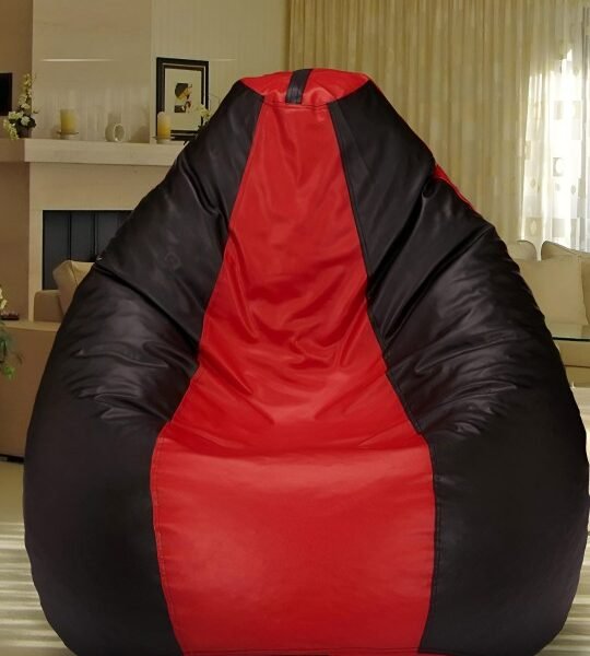 Buy Furnifix Zen Black & Red Bean Bag with Beans BB13 - Furnifix