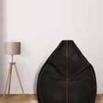 Buy Furnifix Haven Black Solid Bean Bag with Beans BB14 - Furnifix