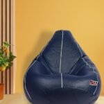 Buy Furnifix Luxe Navy-Blue Bean Bag with Beans BB08 - Furnifix