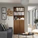 Buy Furnifix Wooden Bookshelf with Door WBD 02 (Brown) - Furnifix